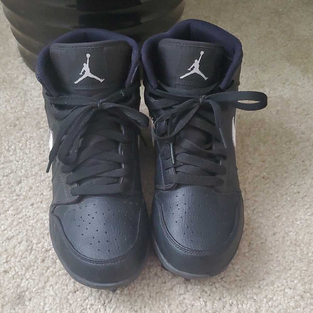 Jordan Black Athletic High-Top Football Cleats
